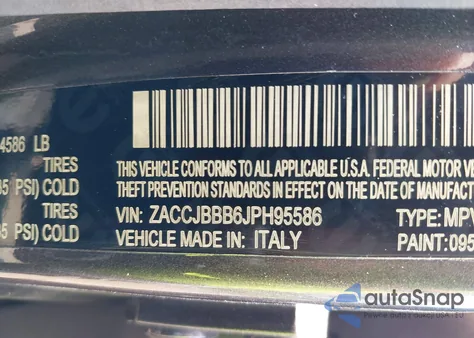 2018 Jeep Renegade Latitude 4X4 z USA, uszkodzony, nr VIN ZACCJBBB6JPH95586